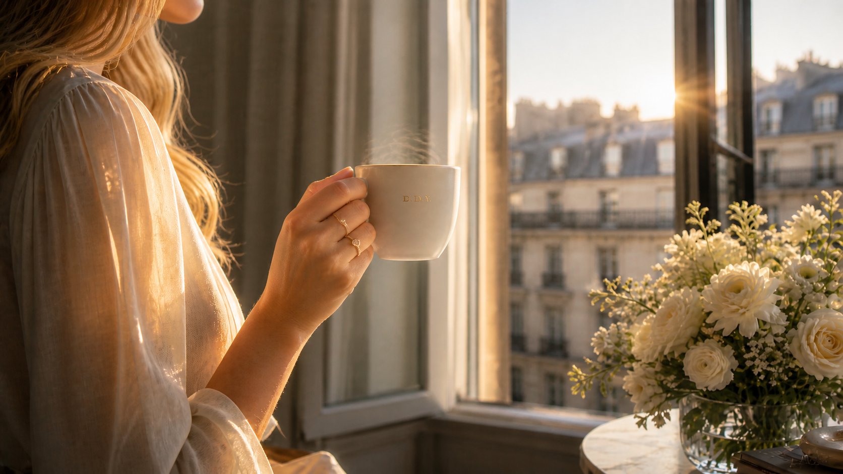 Kaffee am Fenster